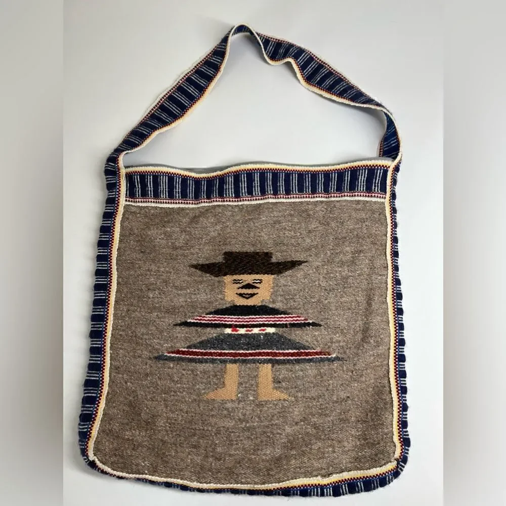 Mexican Crossbody Bags | Mexican Falsa Blanket Handmade Hippie Hobo Vintage